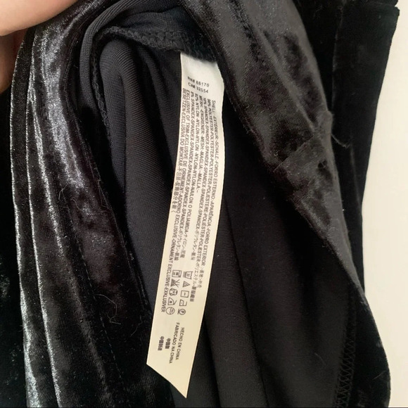 Free People High Neck Velvet and Lace Mini Dress with Keyhole Back Black Size S - Picture 5 of 8